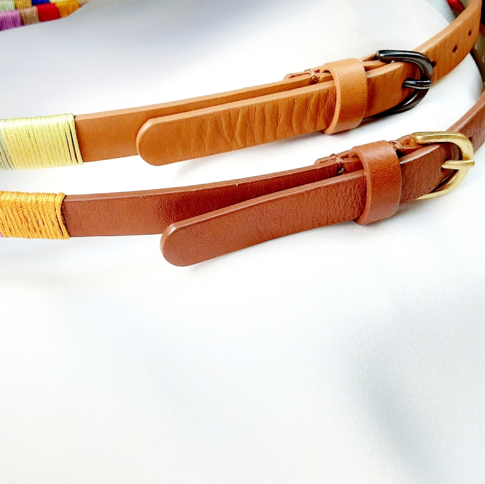 J CREW Metallic Threaded Skinny Belt NWOT - Picture 9 of 15